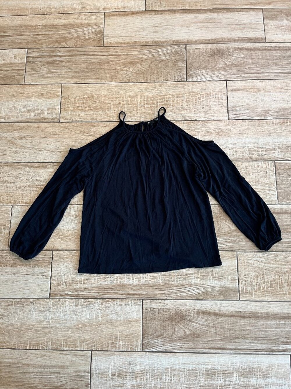 Womens Krisa Black Open Shoulder Blouse - XS